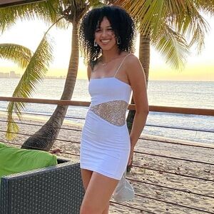 superdown Cia Mini Dress in White XS